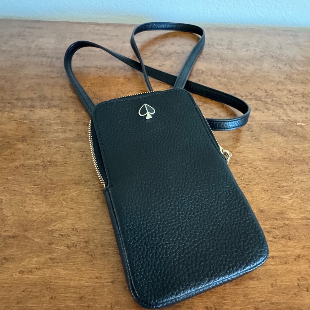 Kate Spade Black Leather Mini Crossbody Bag